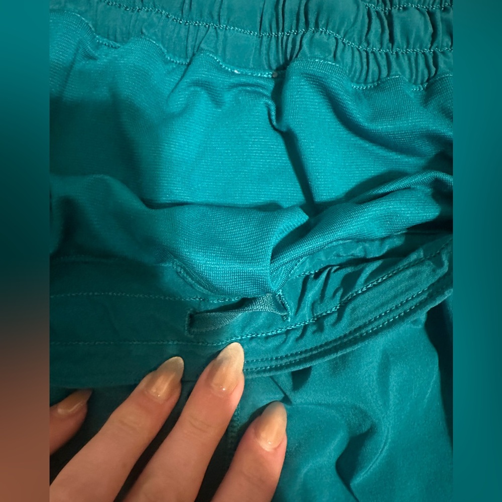 Teal Lululemon hotty Hot 4” Shorts - Picture 4 of 9